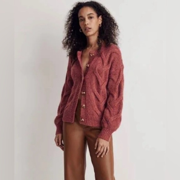 Madewell Cable ashmont cardigan sweater , sz small - Picture 3 of 9